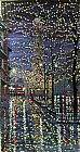 Famous Tower Paintings - Chicago Water Tower at Night